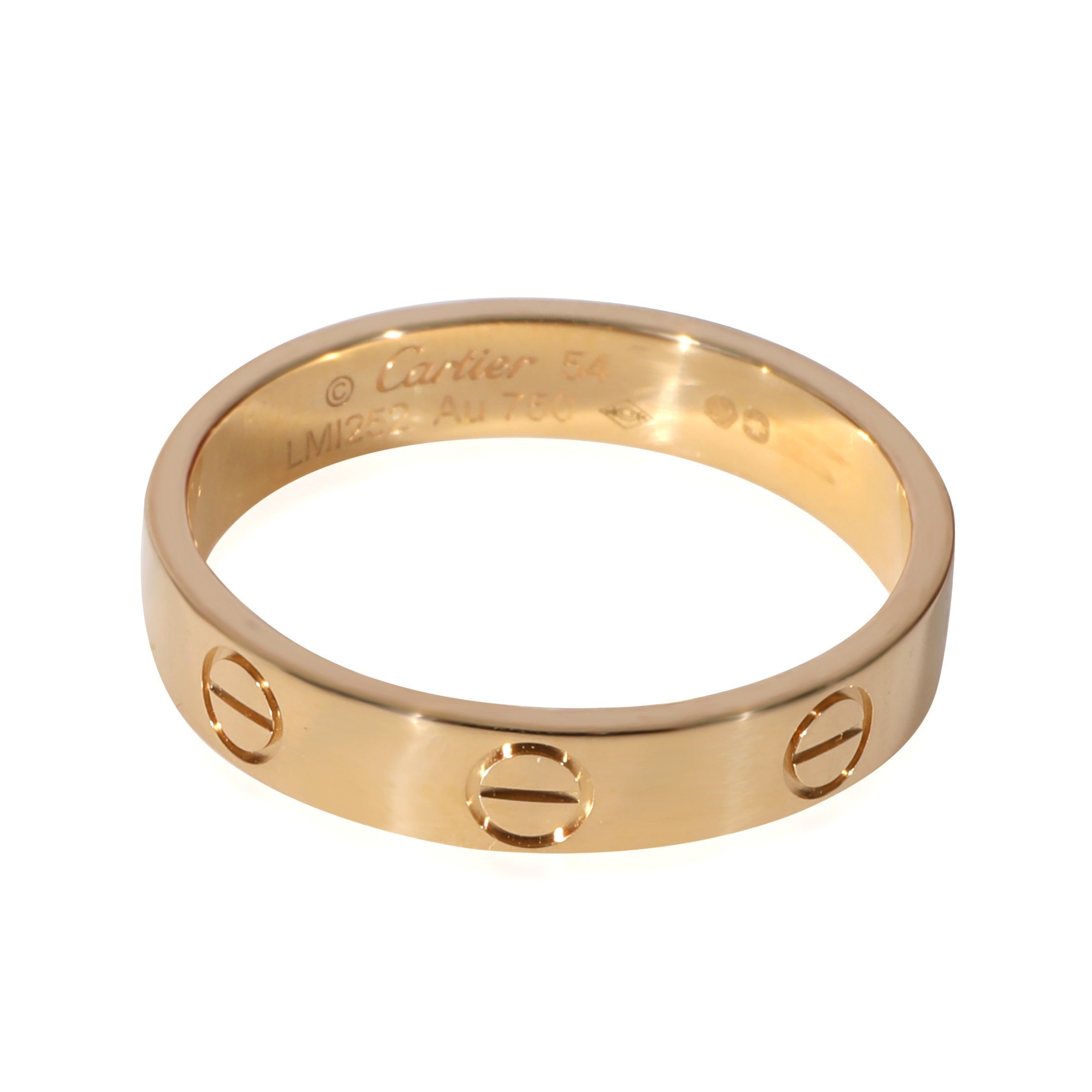 Cartier Love Ring In 18k 18 Kt Yellow Gold Cartier Love Ring In 18k 18 Kt Yellow Gold
